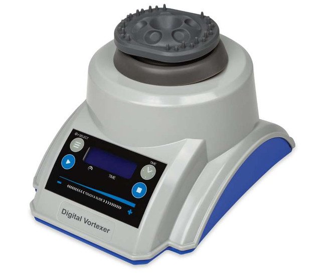 Digital Vortexer Controlled, high-speed touch mixing