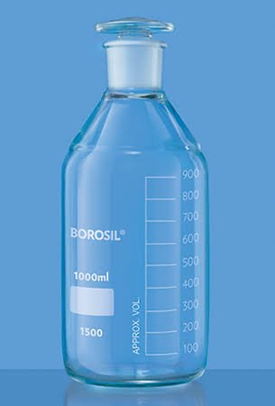 REAGENT BOTTLES Narrow Mouth With I/C Glass Stopper