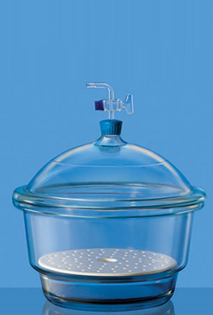 VACUUM DESICCATOR SET With Cover & Porcelain Plate